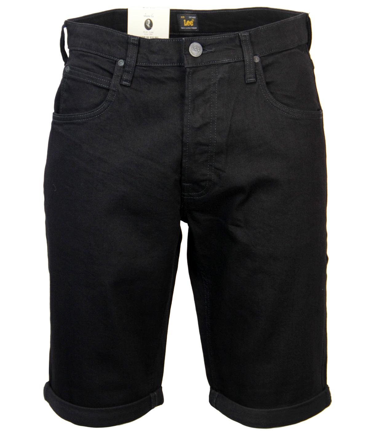 LEE Retro Indie Mod 5 Pocket Denim Mens Shorts in Clean Black