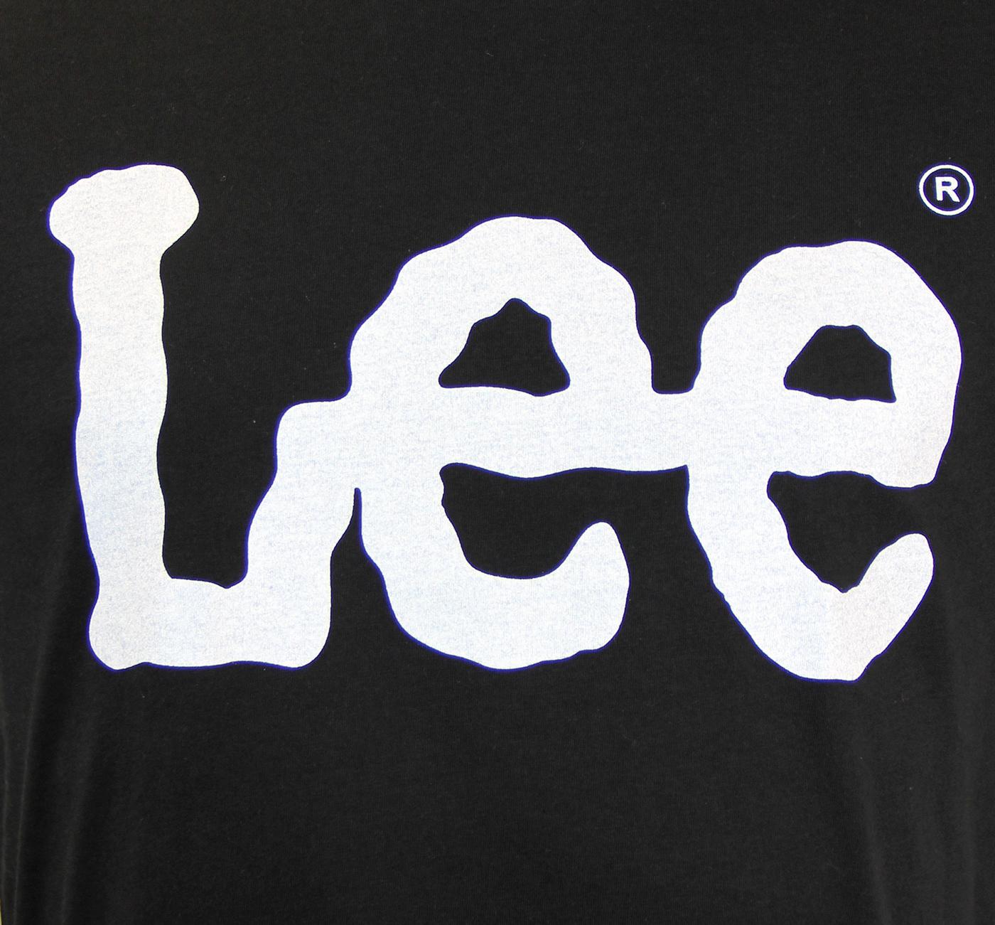 LEE JEANS Retro 70s Indie Classic Logo Crew Neck T-Shirt in Black