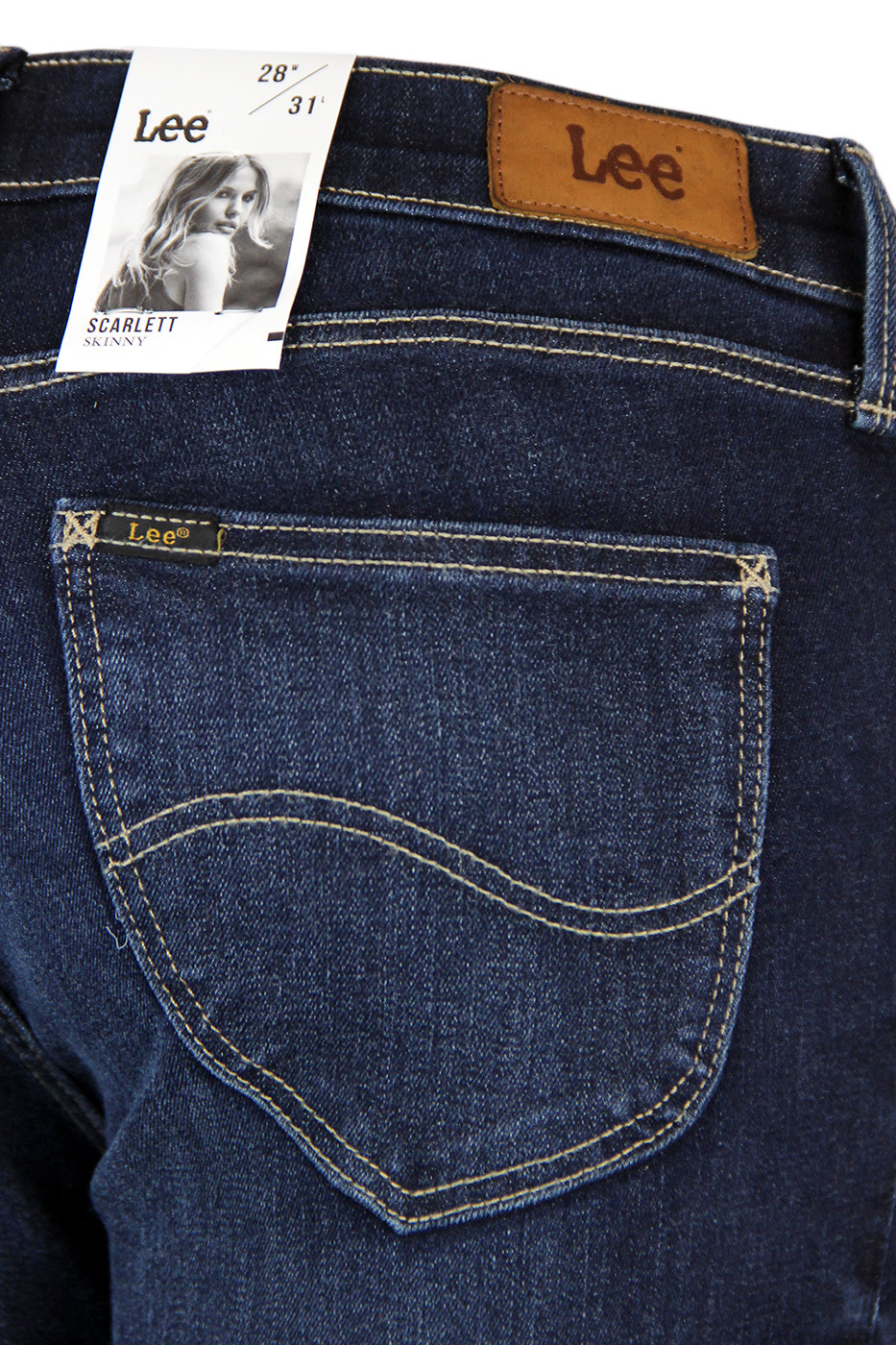 LEE Scarlett Retro Mod Womens Skinny Denim Jeans in Night Porter