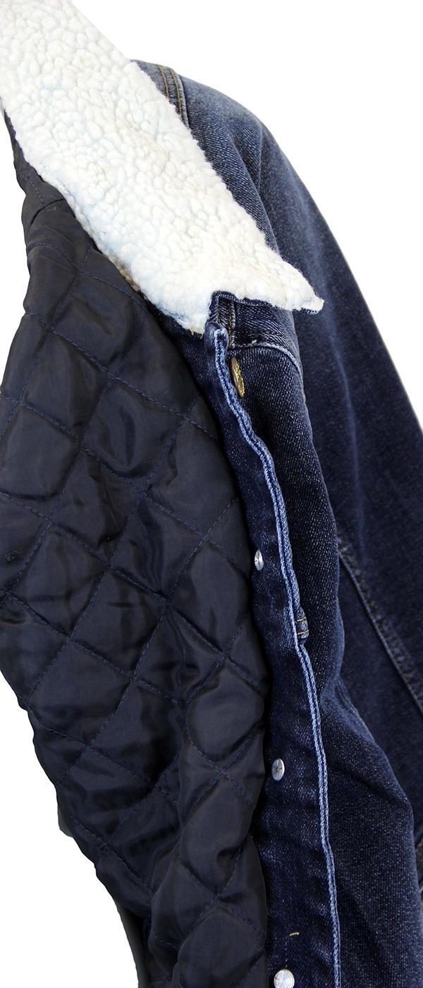 LEE Retro 1960s Slim Sherpa Denim Jacket in Blue Notes