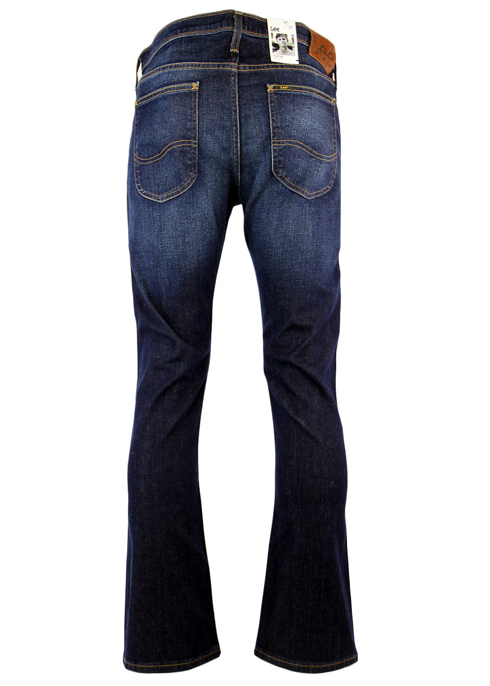 LEE Trenton Retro 1970s Bootcut Denim Jeans in Dark Blue