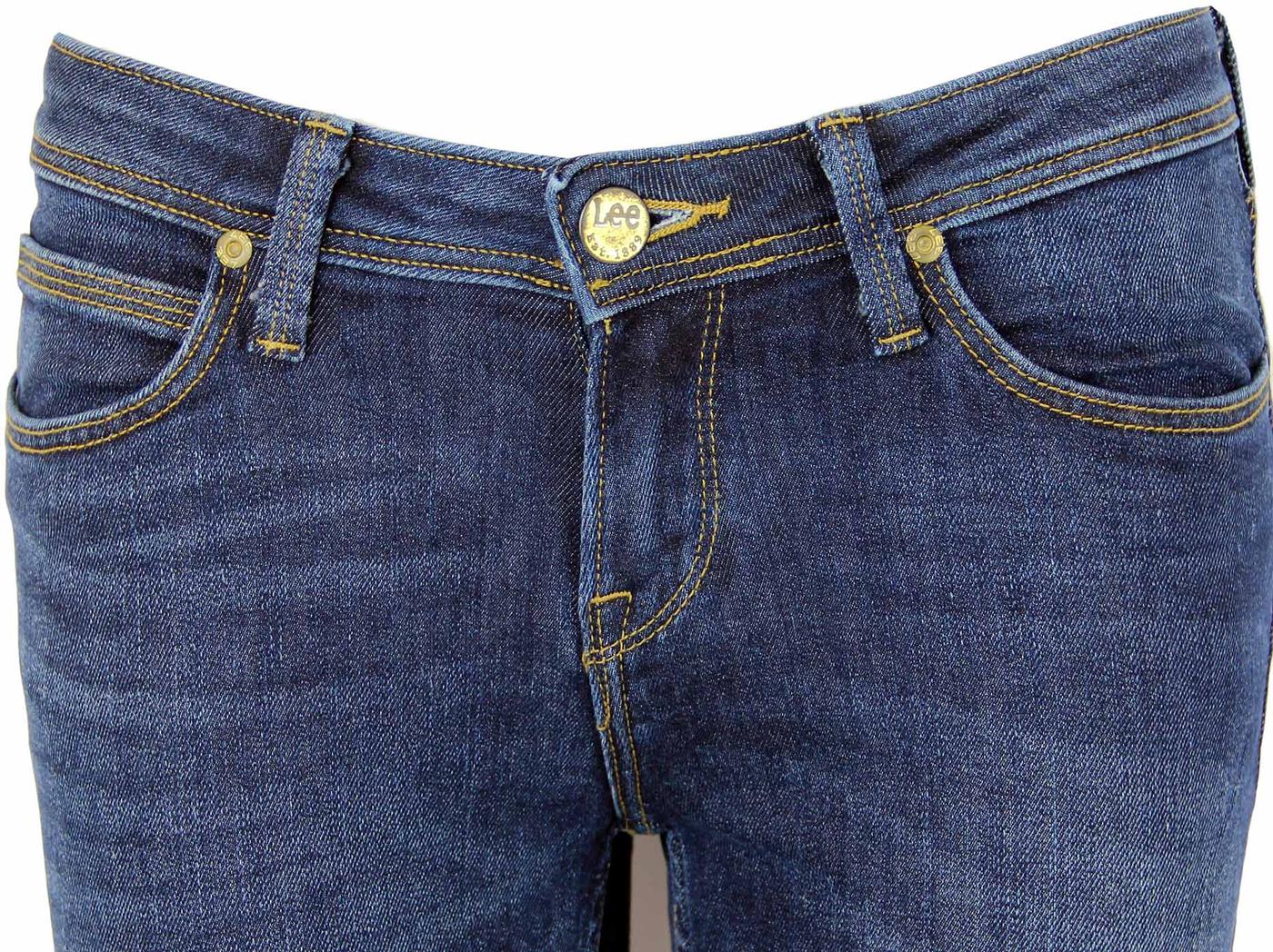 Emlyn LEE Retro Indie Straight Tapered Fit Denim Jeans Blue Notes