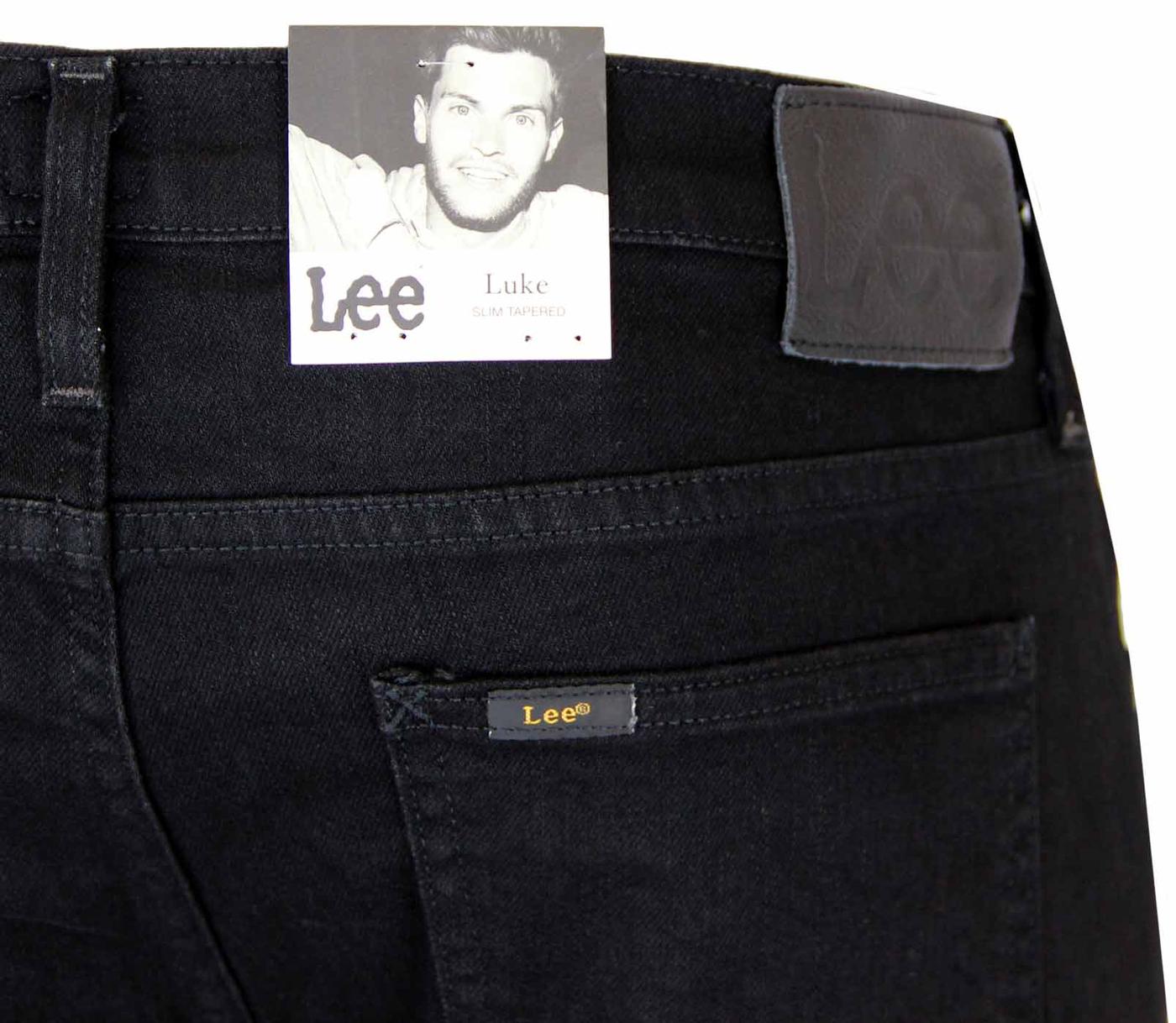 LEE JEANS Luke Retro Indie Mod Slim Tapered Fit Jeans Clean Black