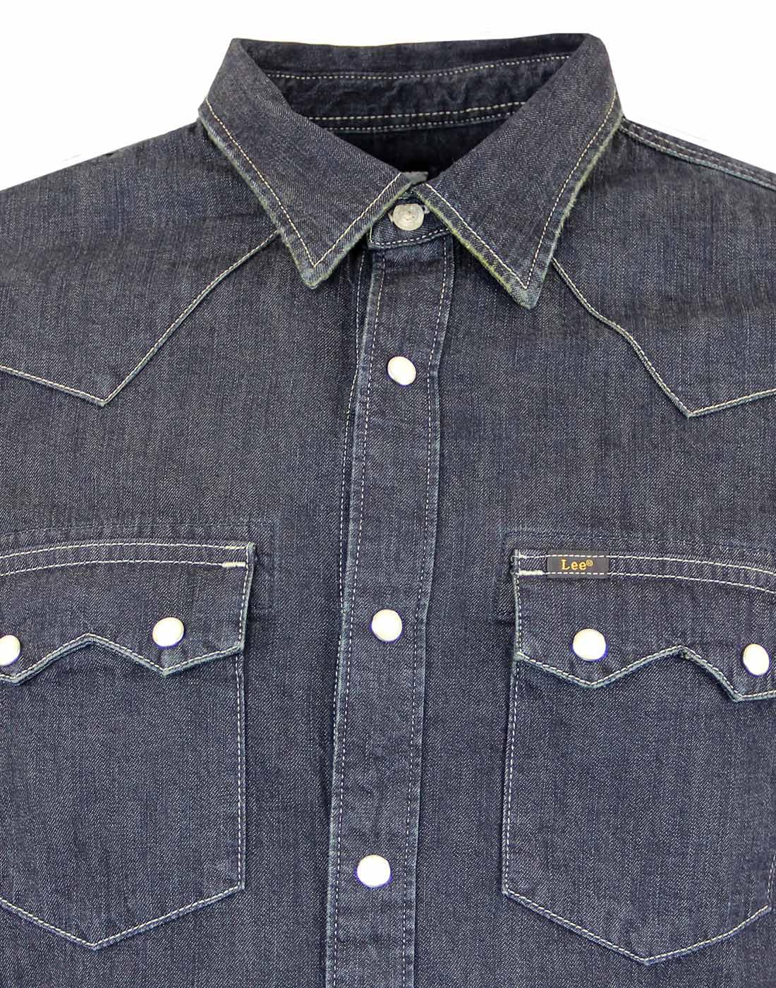 LEE Regular Rider Retro 70s Denim Shirt in Blue Tide LEE Regular Rider Retro 70s Denim Shirt in Blue Tide