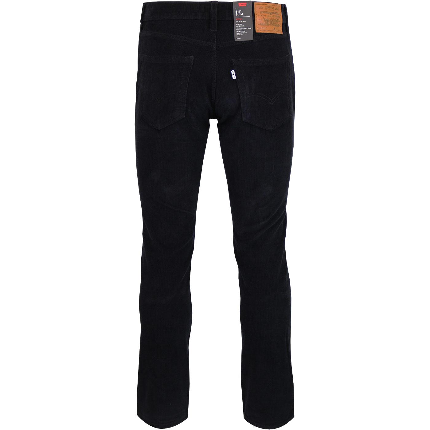 LEVI'S 511 Retro Men's Mod Slim Cord Jeans in Mineral Black