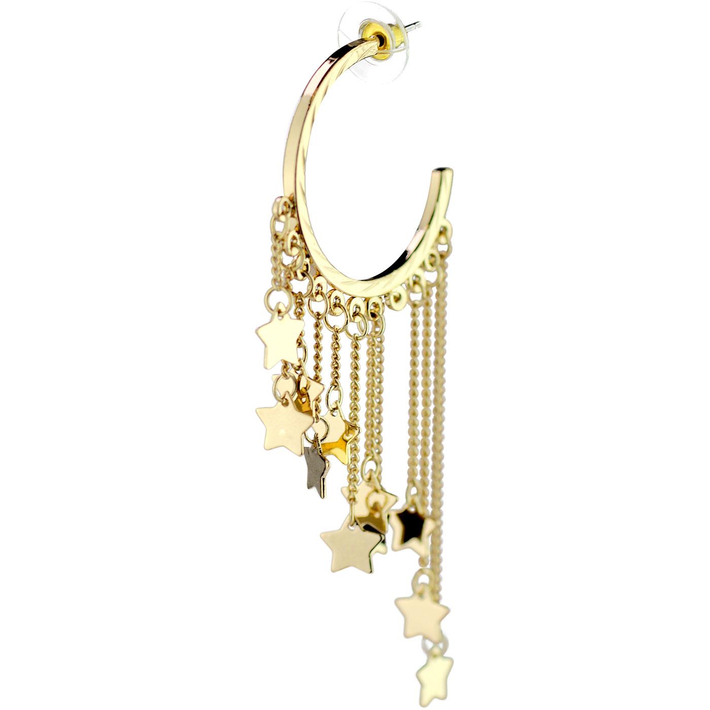+Caitlin Lou LOUCHE Vintage Star Hoop Earrings G
