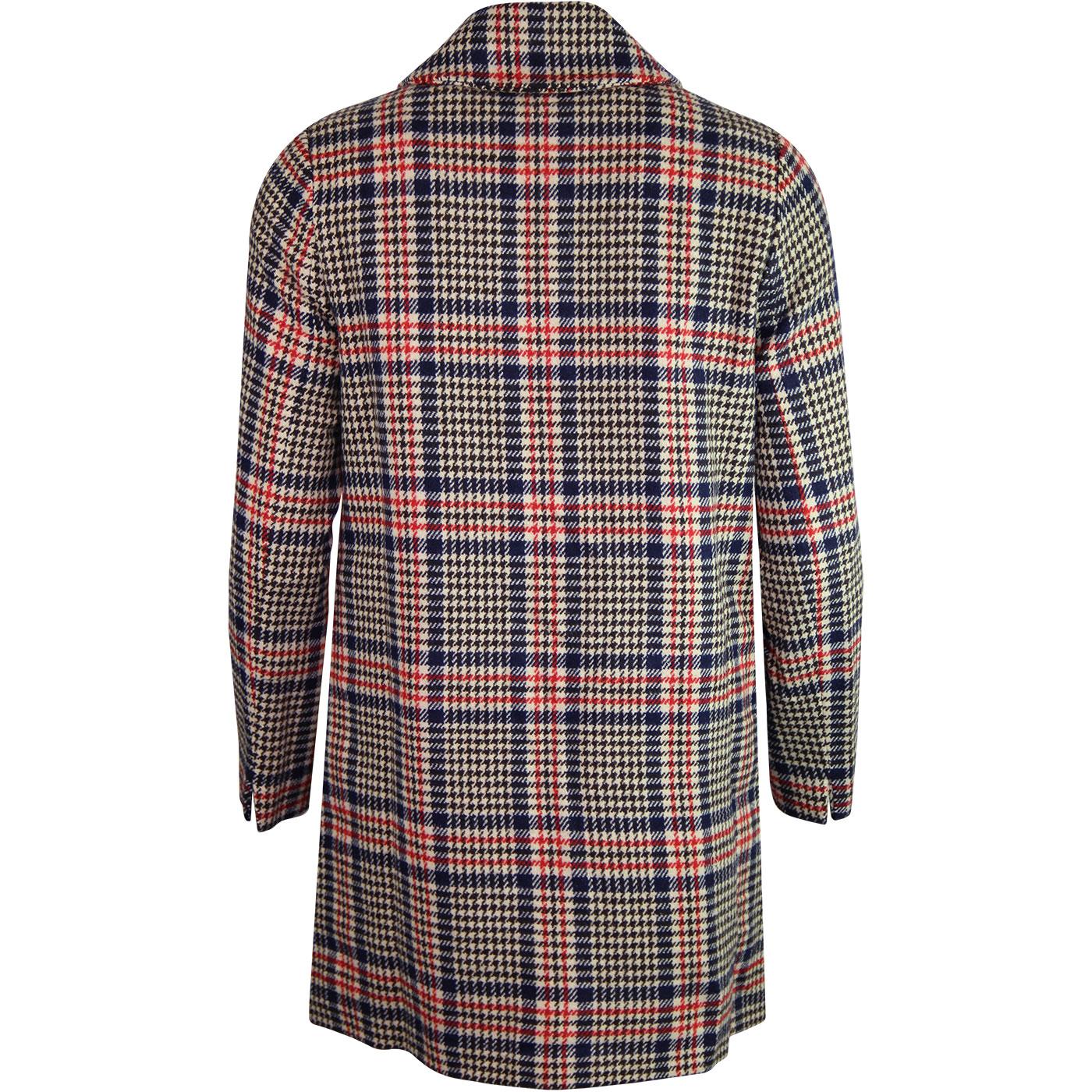 LOUCHE Dryden 1960s Retro Check Collared Coat
