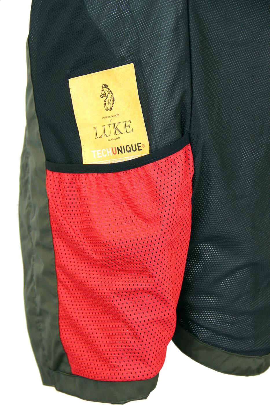 LUKE 1977 Nation Retro Long Lined Bomber Jacket in Khaki