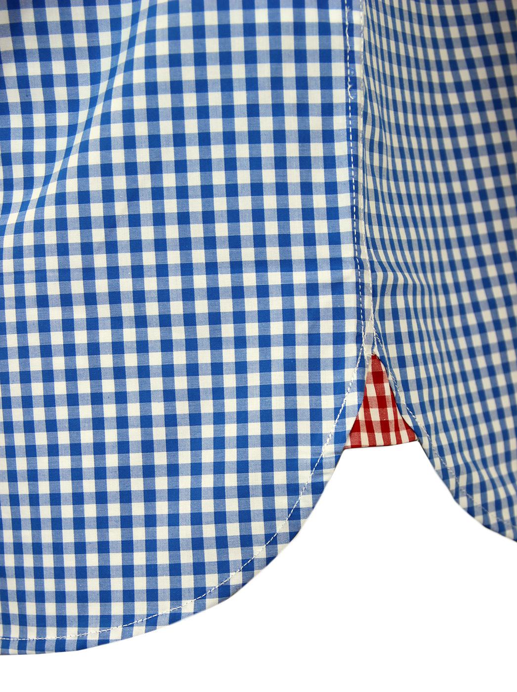Lyle /& Scott SW401V Gingham Regular Fit Deep Cobalt Shirt