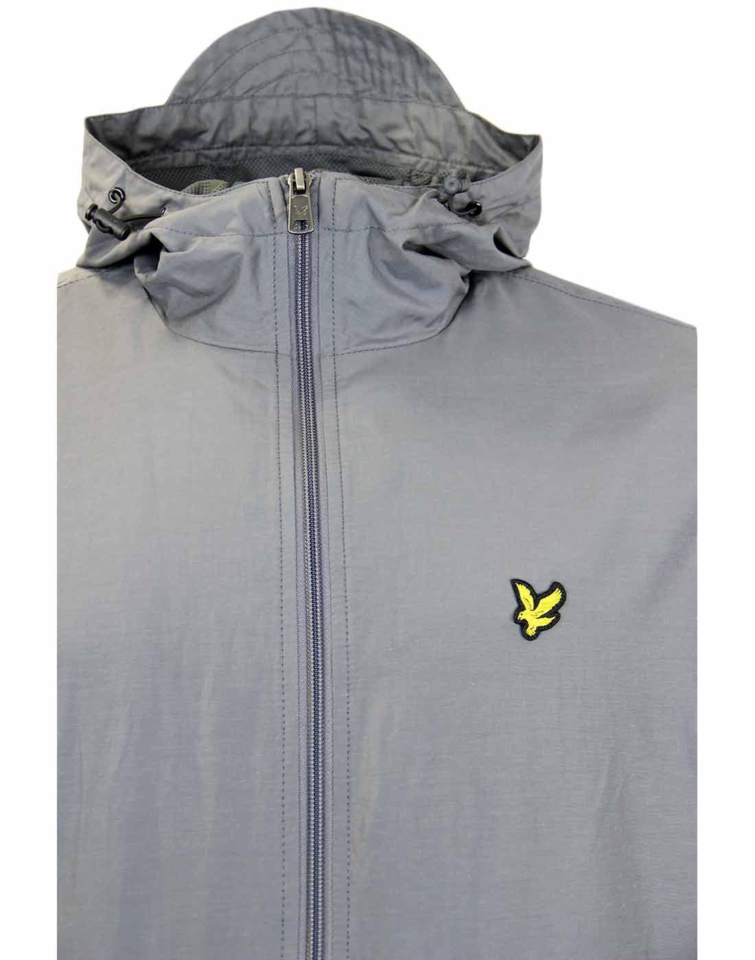 LYLE SCOTT Retro L S Zip Through Hooded Jacket in Graphite