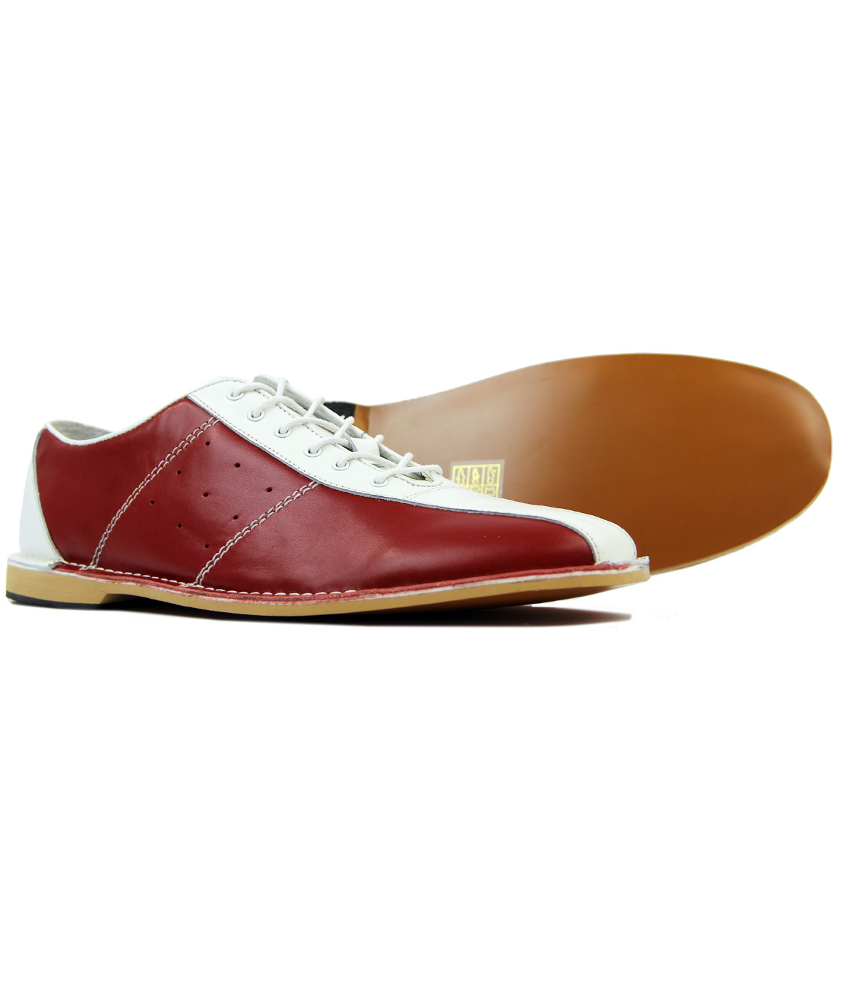 MADCAP ENGLAND All Up Retro 60s Mod Bowling Shoes Red/Blue