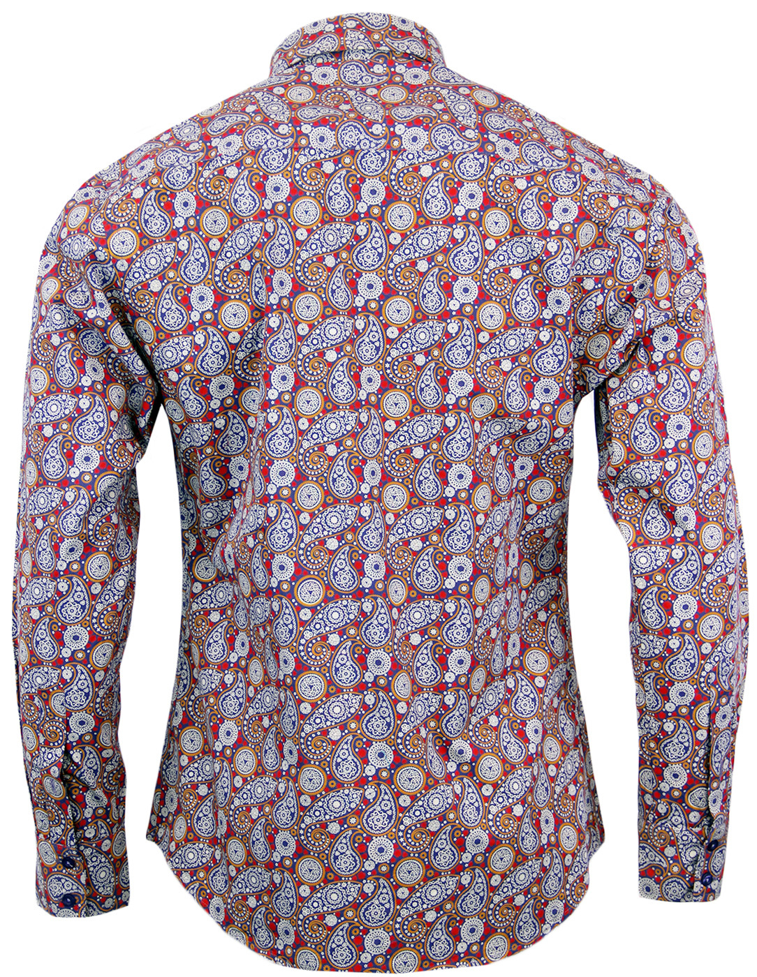 MADCAP ENGLAND Empire Retro 60s Mod Paisley Beagle Collar Shirt