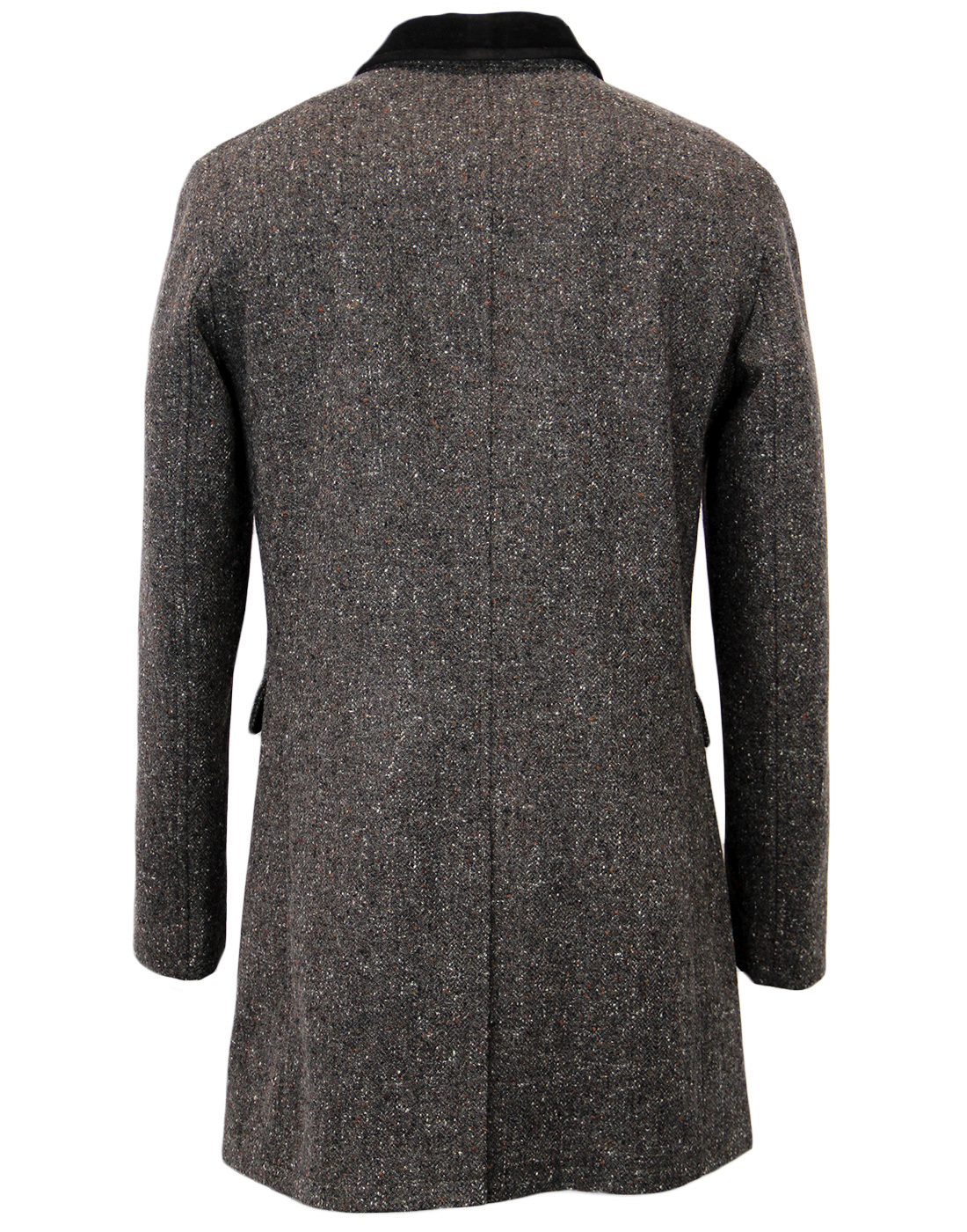 TAILORED by MADCAP ENGLAND Retro Mod Donegal Top Coat Grey