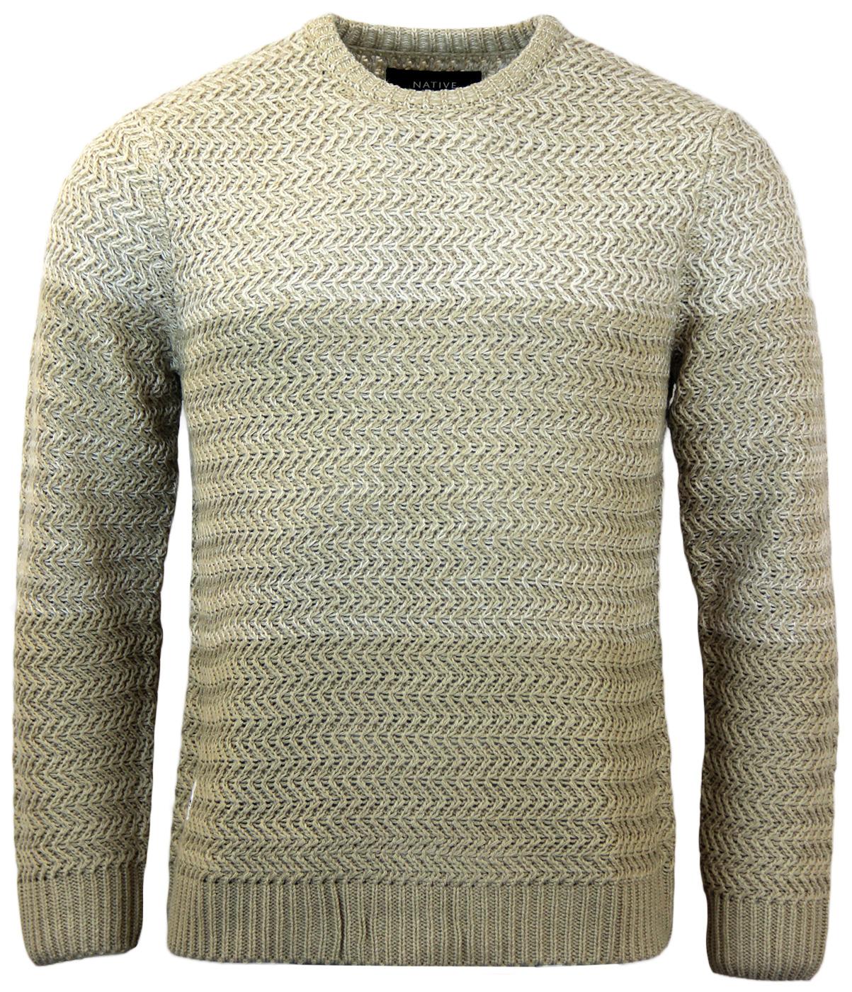 NATIVE YOUTH Retro Indie Ombre Knitted Jumper