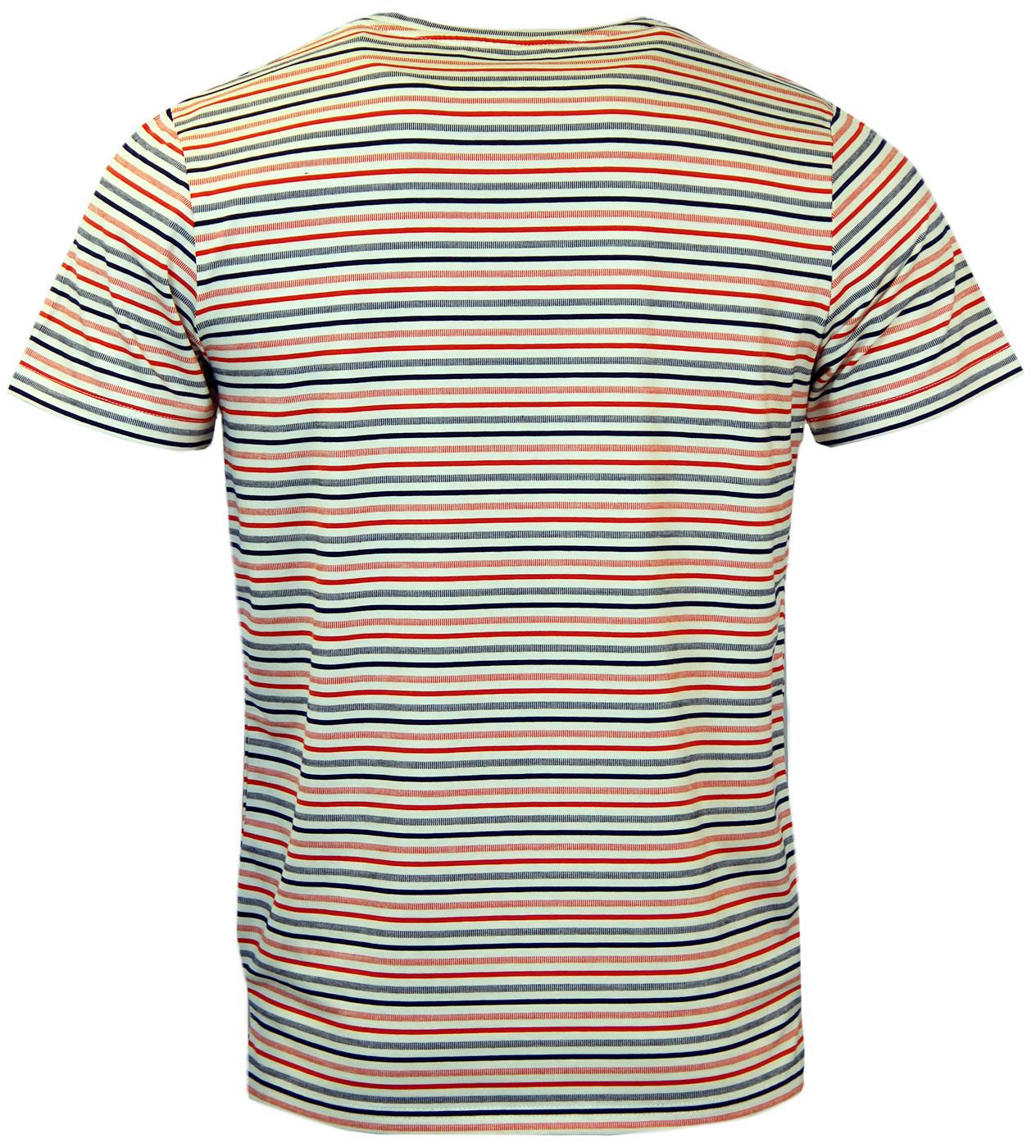 NATIVE YOUTH Retro Mod 60s Geo Stripe T-Shirt in Red