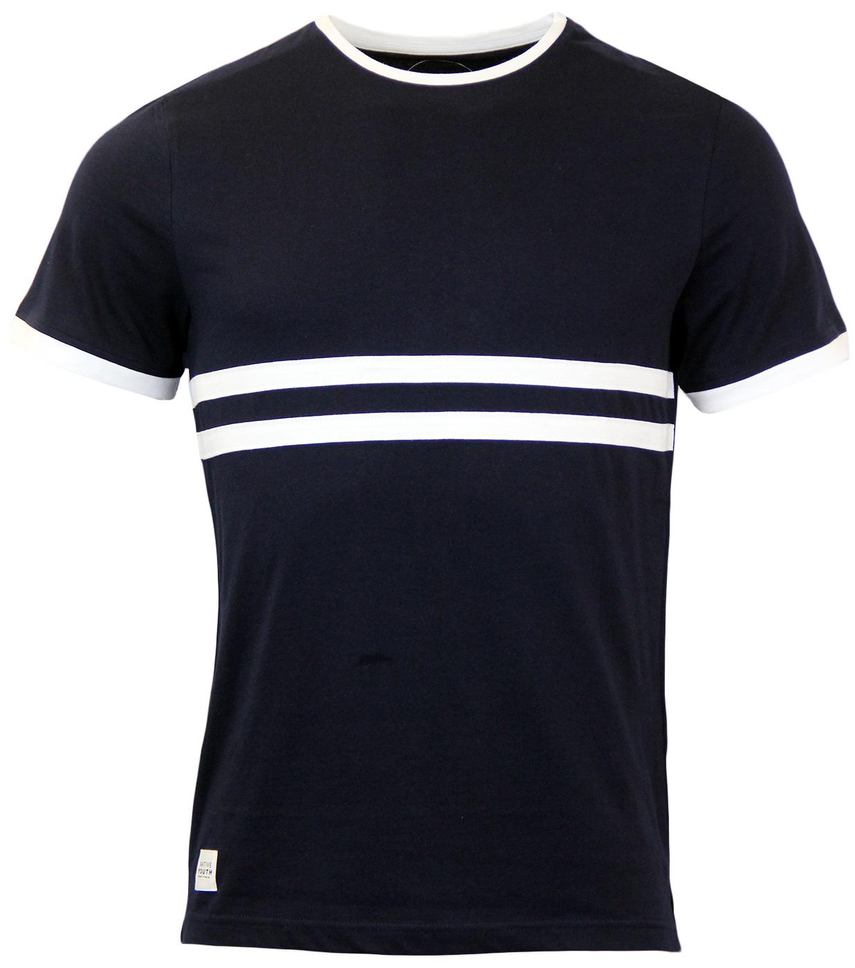 NATIVE YOUTH Retro Indie Twin Stripe Jersey Tee