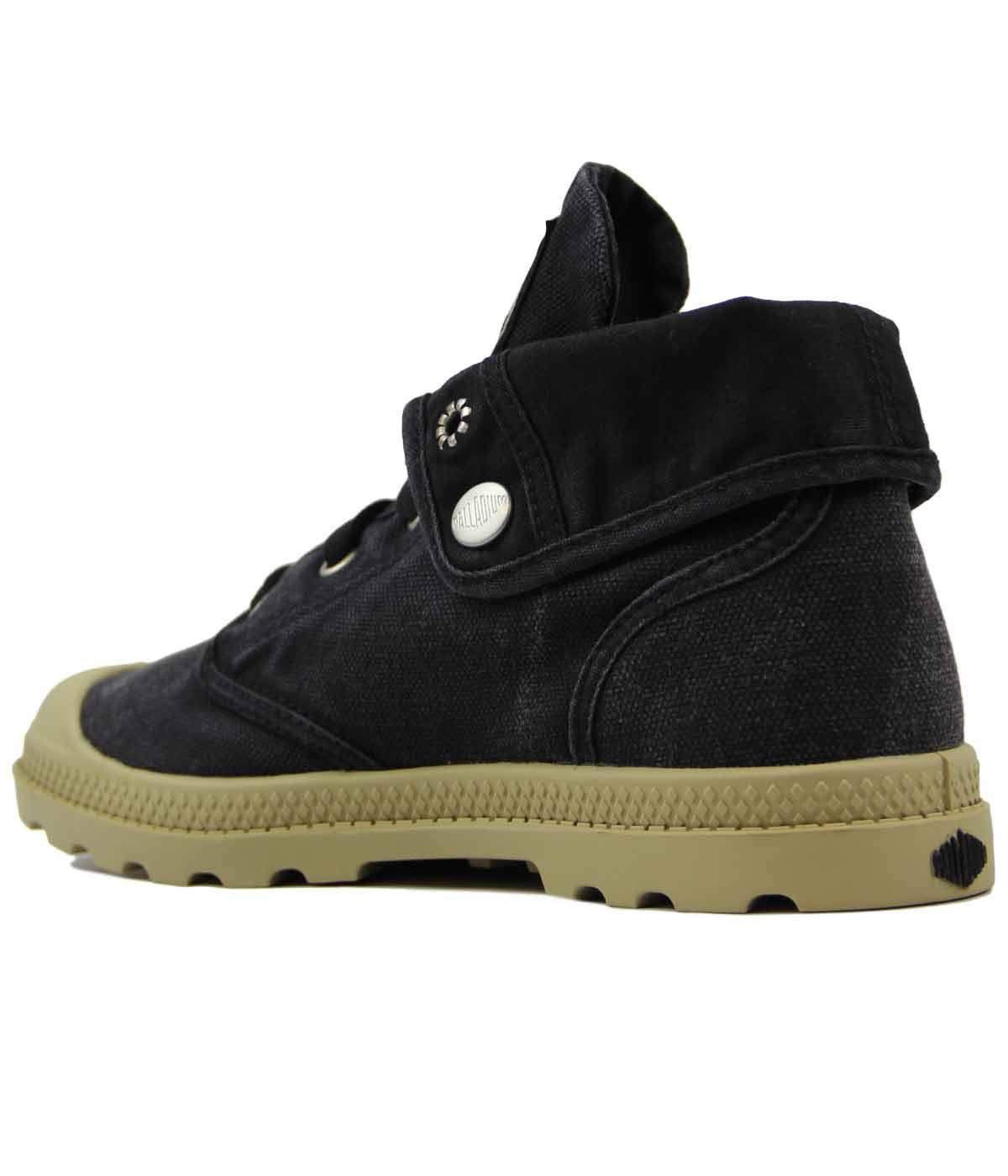 PALLADIUM Baggy Low LP Womens Retro Indie Canvas Boots in Black