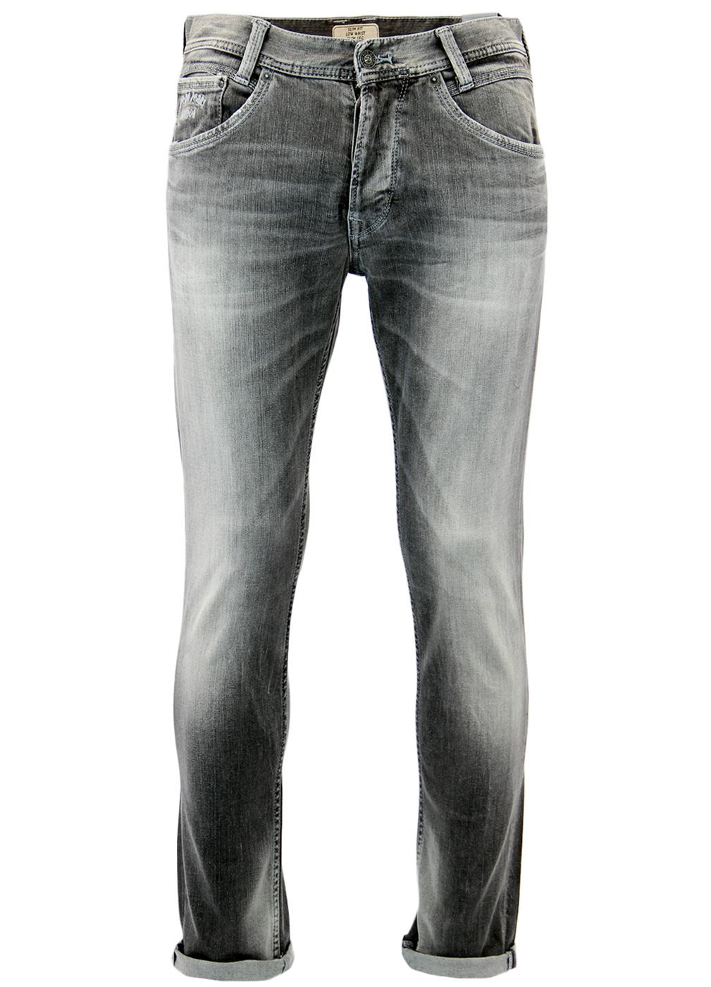 PEPE JEANS Spike Retro Mod Slim Tapered Fit Jeans in Grey