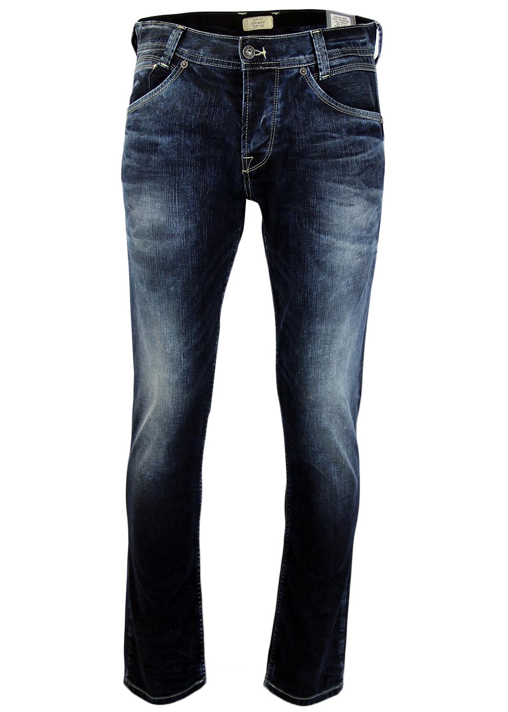 pepe jeans spike slim fit low waist slim leg