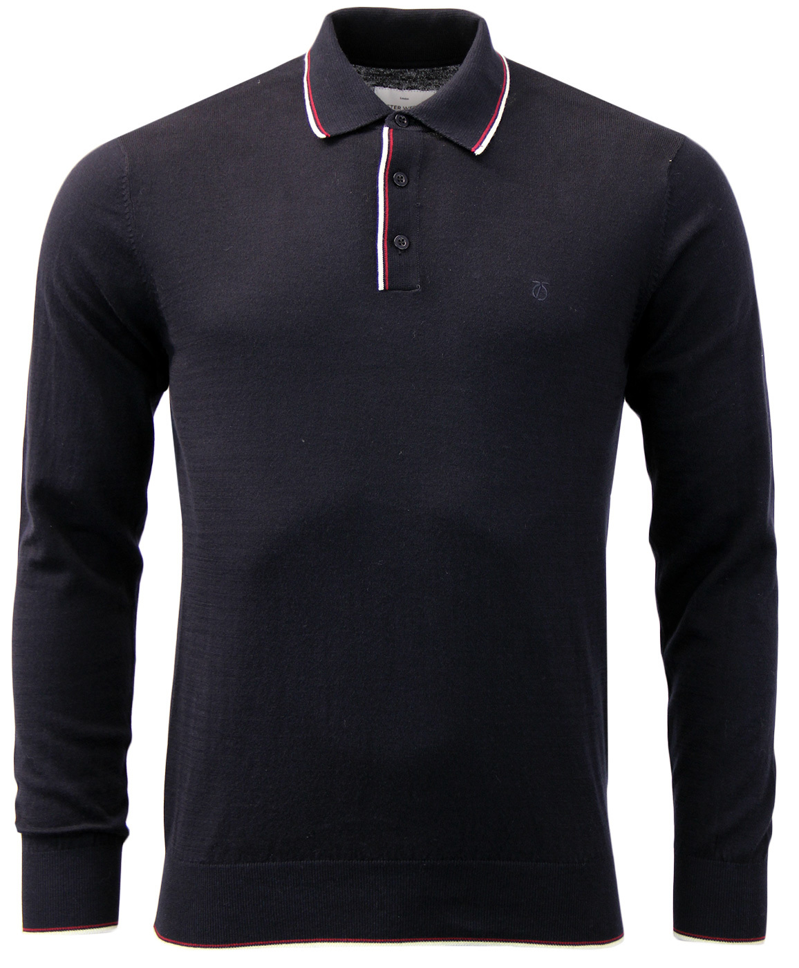 Cristo PETER WERTH 1960s Mod Tipped Knitted Polo