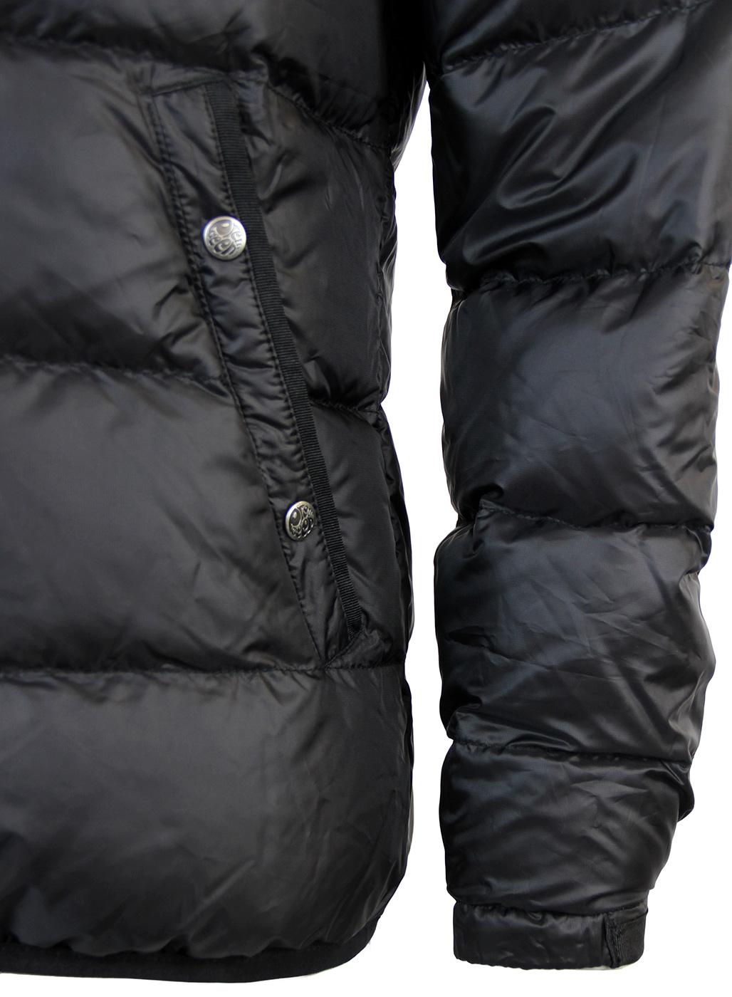 PRETTY GREEN Northway Retro Padded Jacket in Black