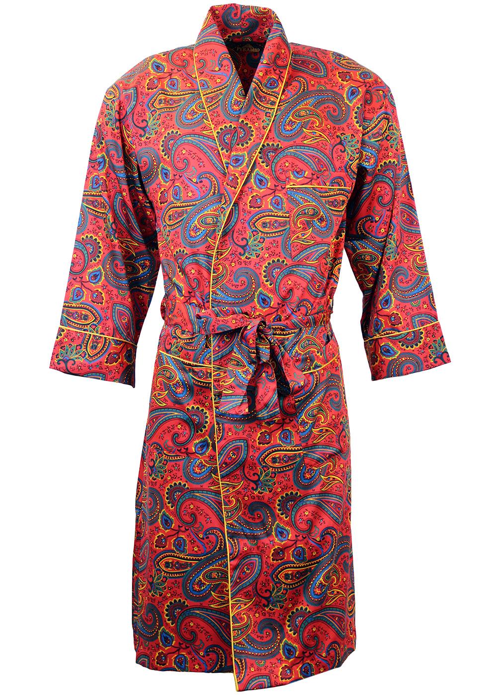 PYRAMID 1960s Psychedelic Paisley Dressing Gown
