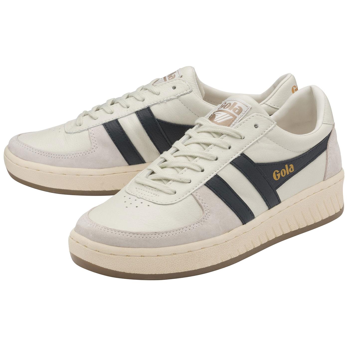 GOLA Grandslam 78 Retro Court Trainers in Off White/Navy
