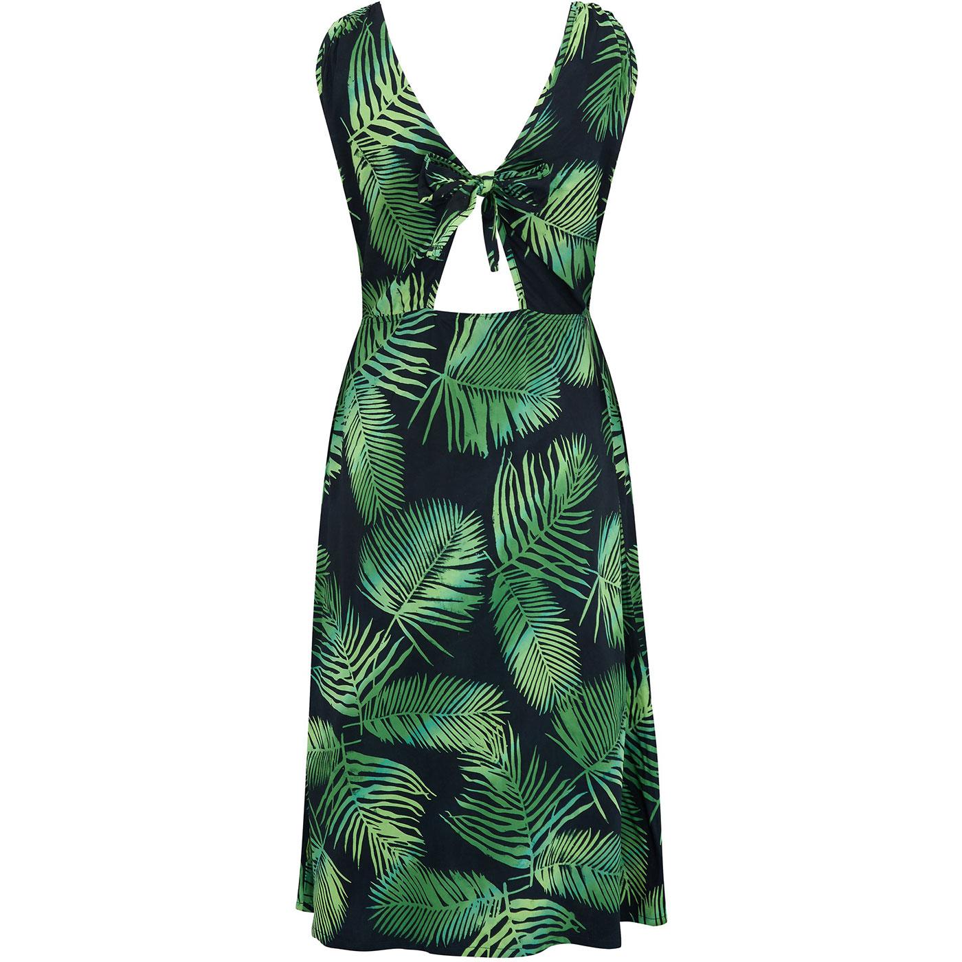 SUGARHILL BRIGHTON Gloria Palm Vintage Tie Back Dress