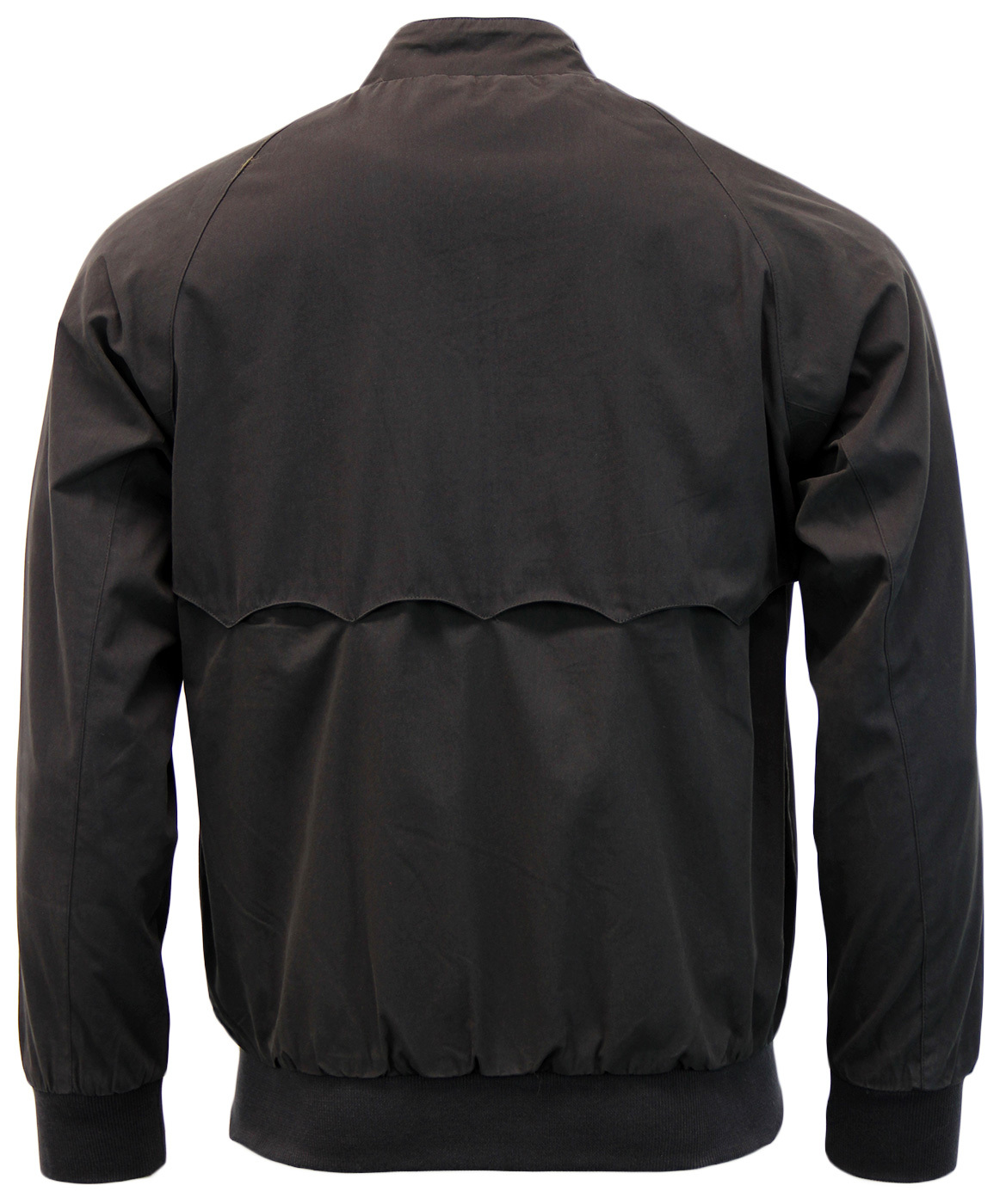 TROJAN RECORDS Mod Tartan Lined Peached Harrington Jacket Black