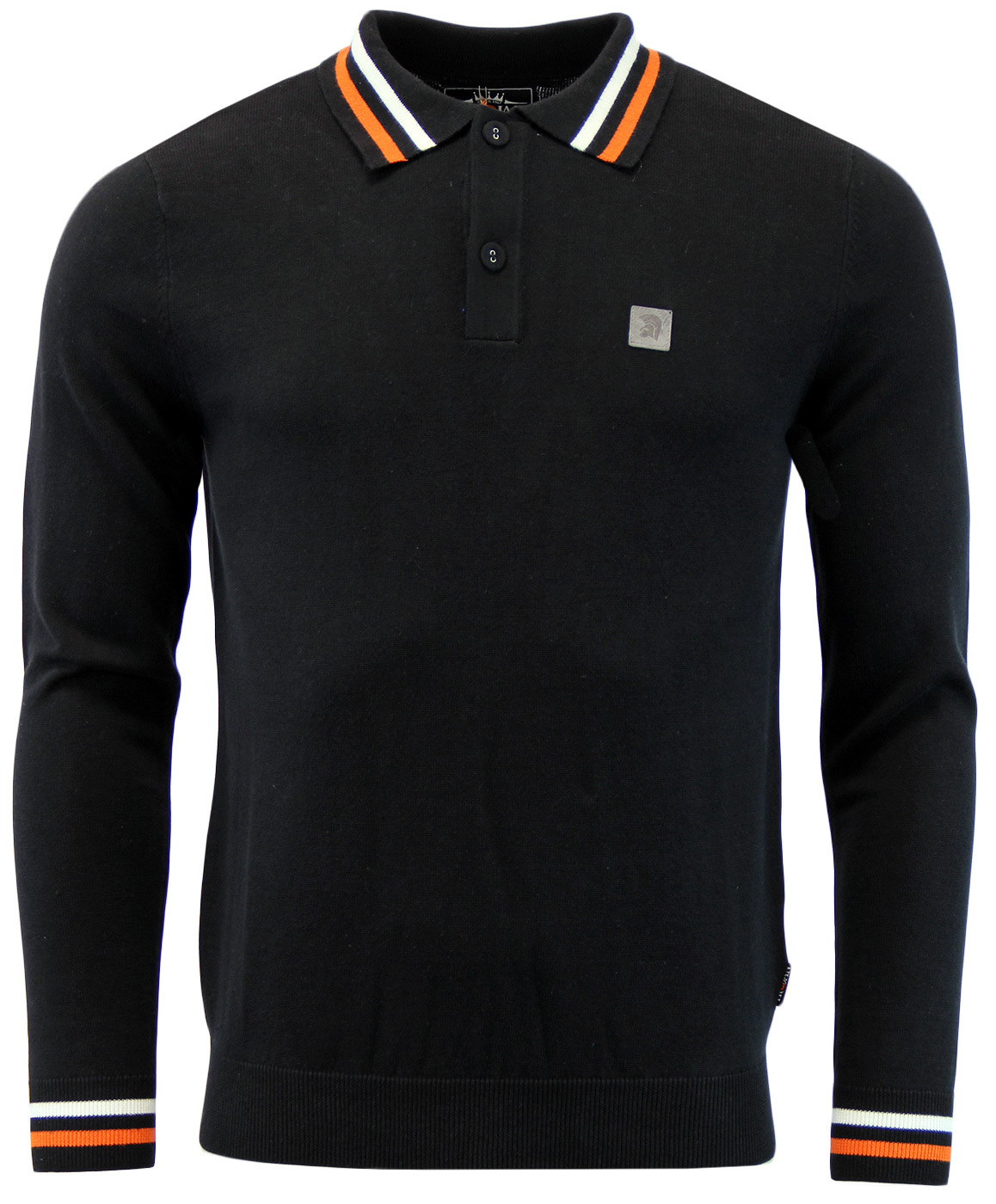 TROJAN RECORDS Retro Mod 60s Tipped Knitted Polo