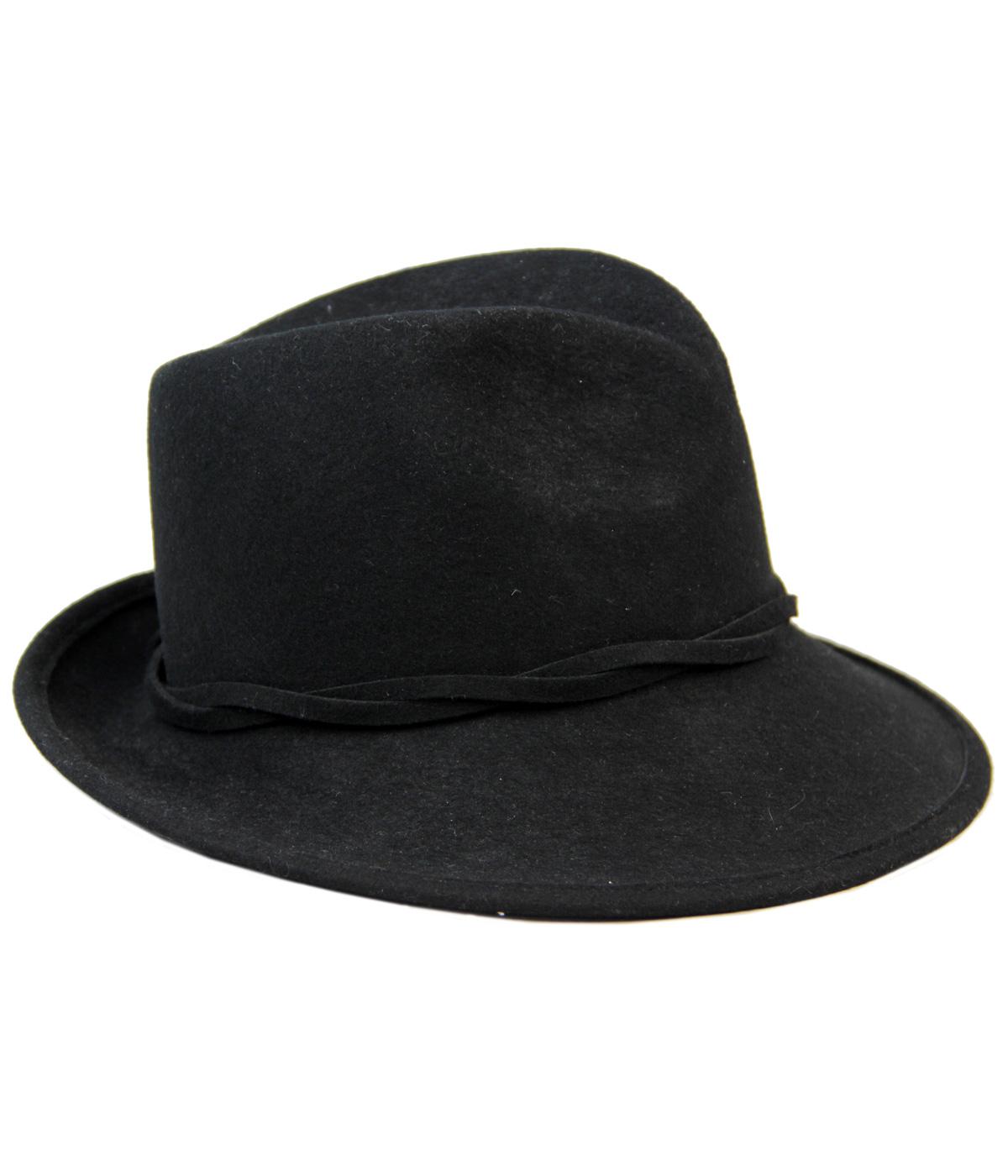 FAILSWORTH Retro Cinched Crown Wool Fedora Hat