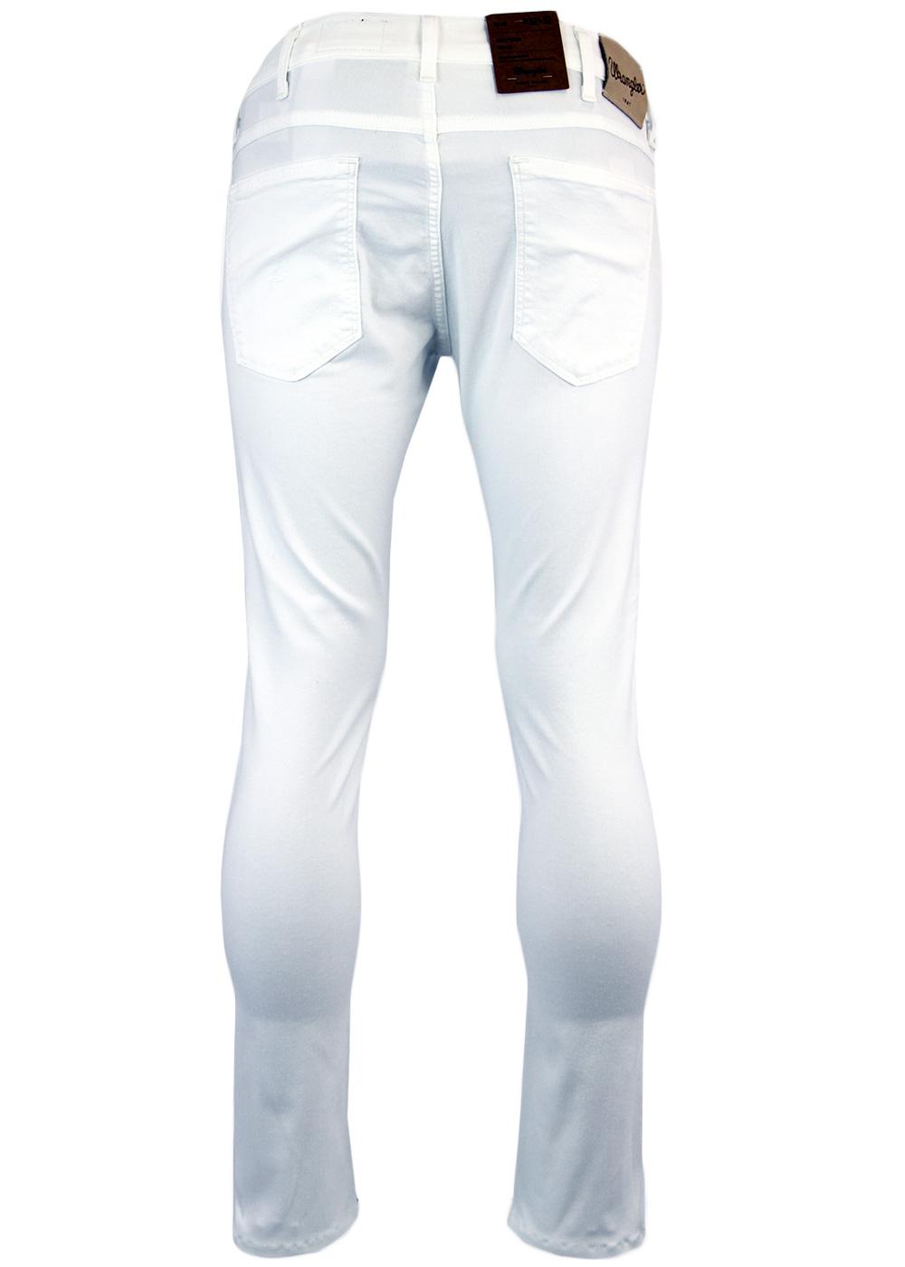 WRANGLER Bryson Retro Mod Skinny Denim Jeans in White
