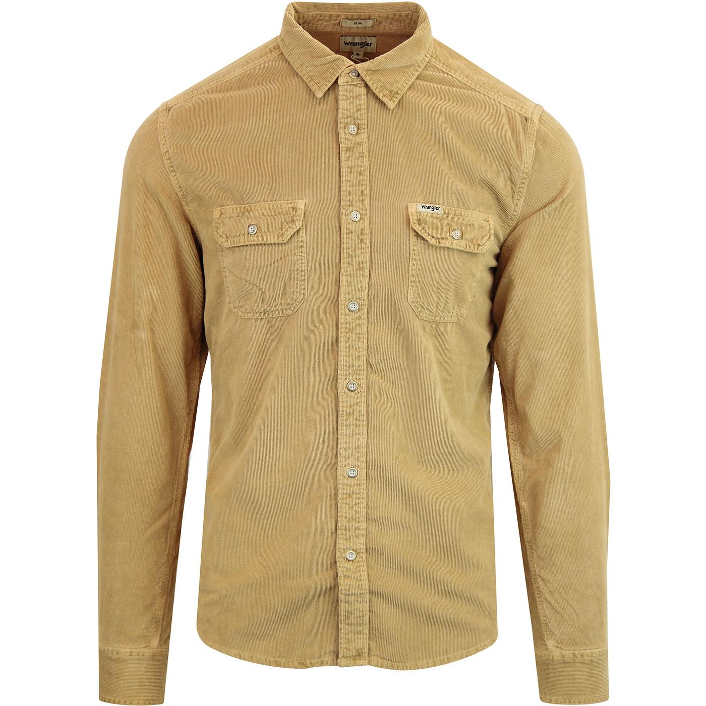 WRANGLER Retro 70s Western Flap Pocket Cord Shirt