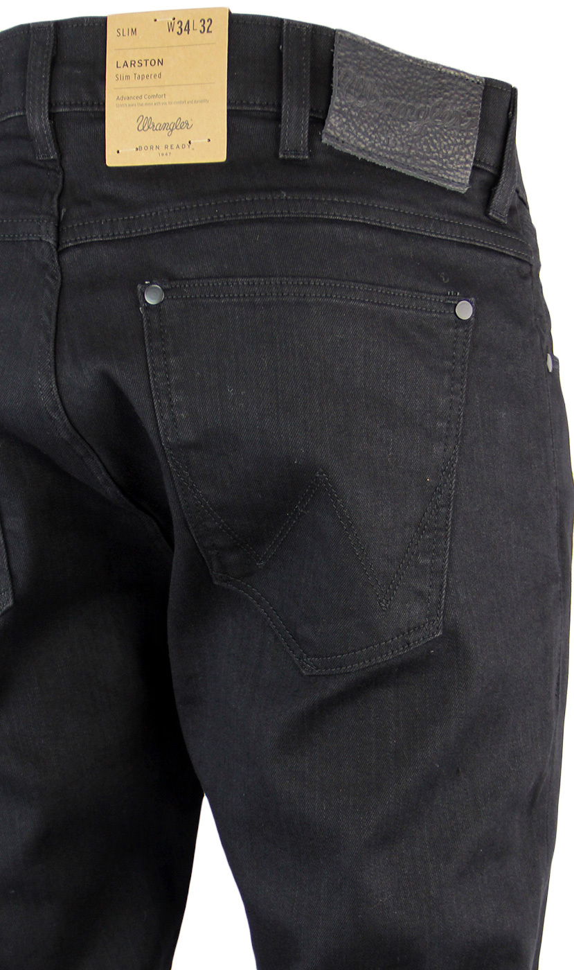 WRANGLER Larston Retro Indie Slim Fit Denim Jeans in Black