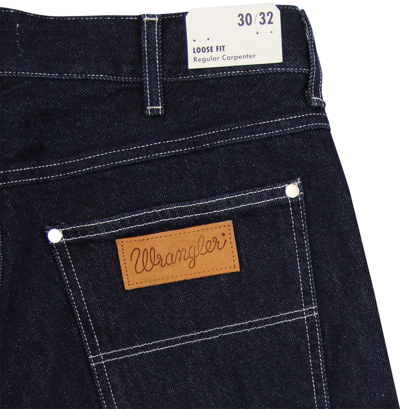 WRANGLER 'Carpenter' Loose Fit Denim Jeans Raw Edge
