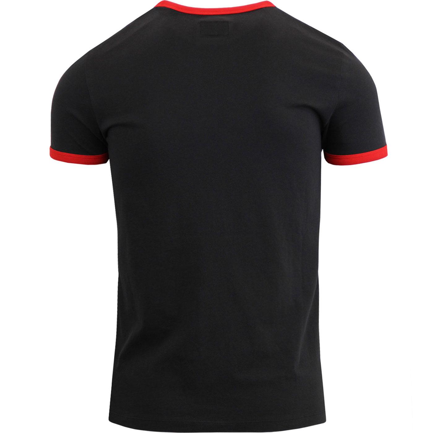 WRANGLER Men's Retro 70s Ringer Logo T-Shirt in Black
