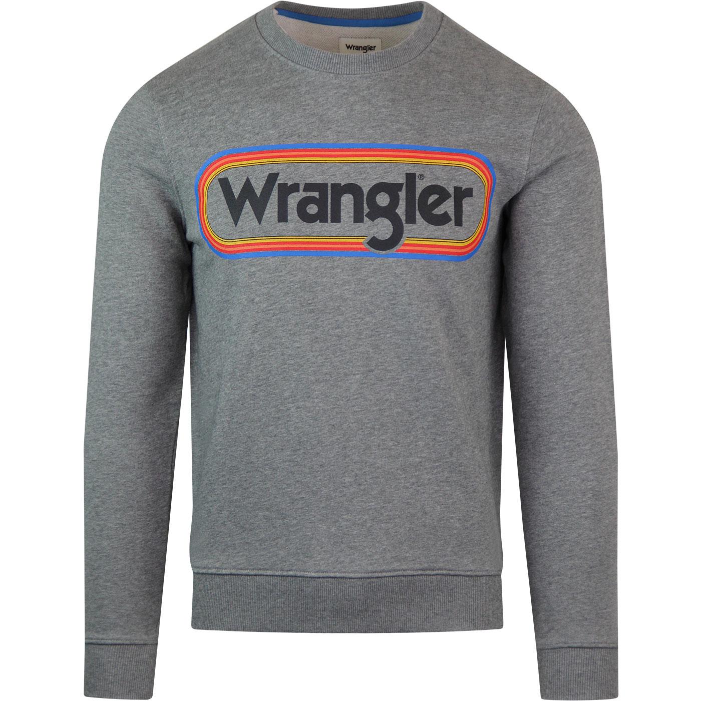 WRANGLER Rainbow Stripe Multi Logo 70s Sweatshirt