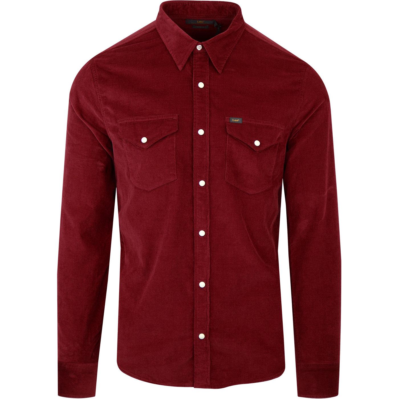 LEE Retro 70s Corduroy Western Shirt (Rhubarb Red)