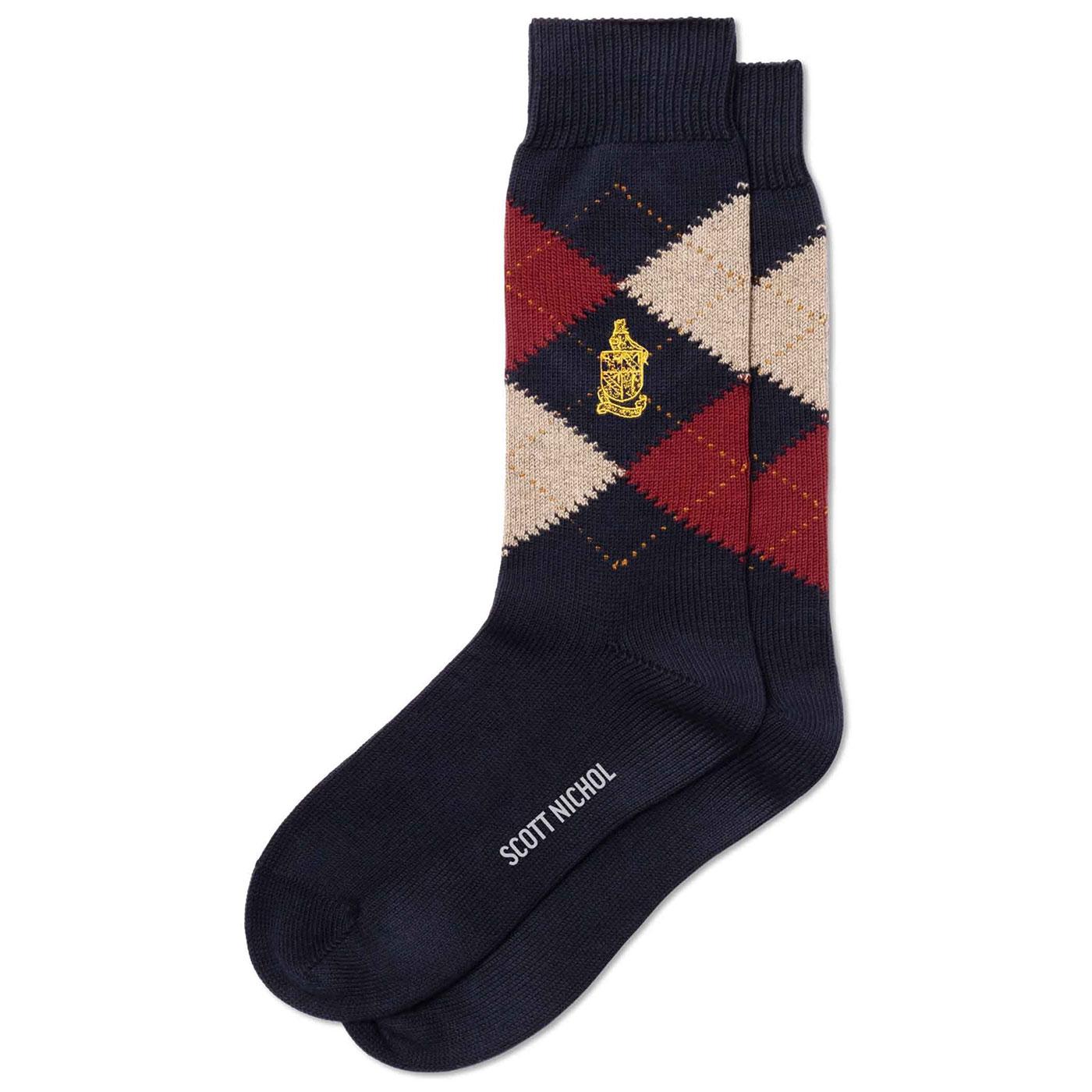 +Taylor Scott Nichol Classic Argyle Boot Socks N