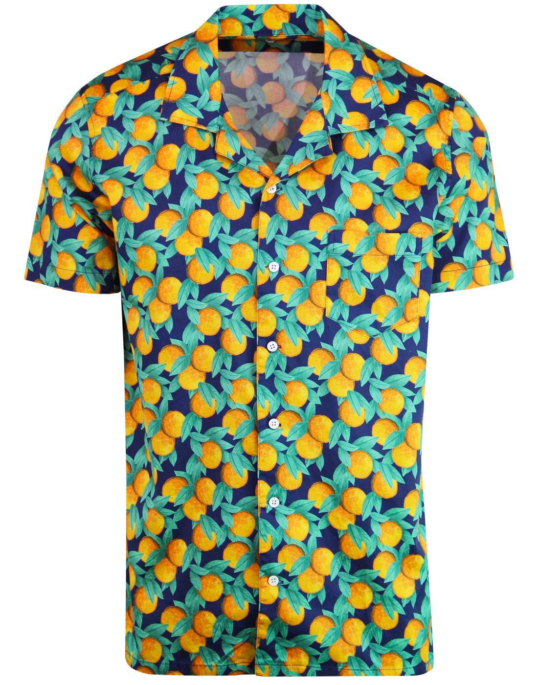 AFIELD Stachio S/S Retro 1950s Orange Tree Hawaiian Shirt