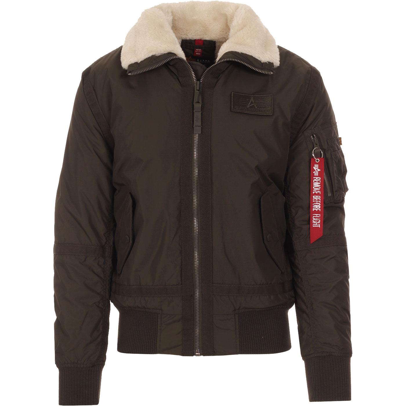 ALPHA INDUSTRIES 'B15-3 TT' Flight Jacket in Black Olive