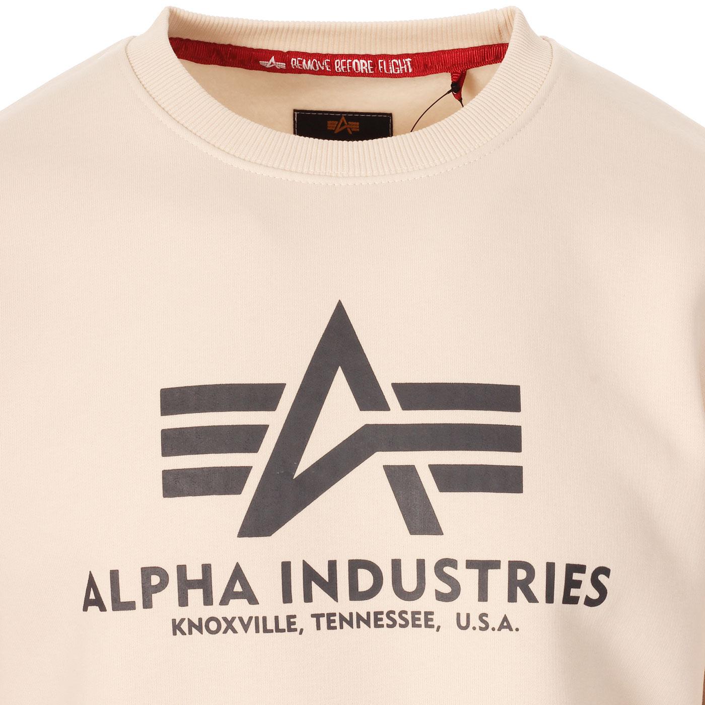 INDUSTRIES Retro Jet ALPHA Logo in Stream Sweatshirt 90s