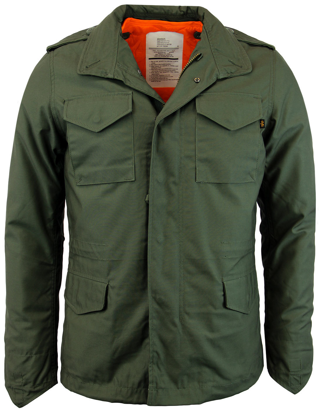 ALPHA INDUSTRIES M-65 Heritage Retro Mod Field Jacket in Olive