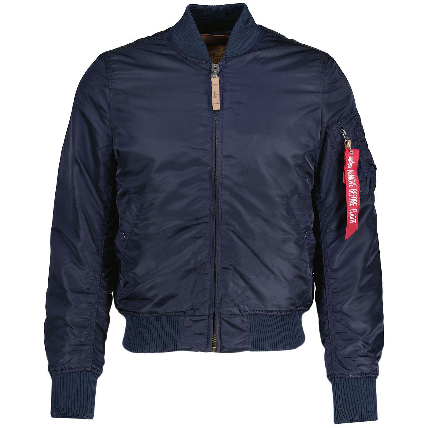 Alpha Industries bomber jacket MA-1 VF 59 women's navy blue color