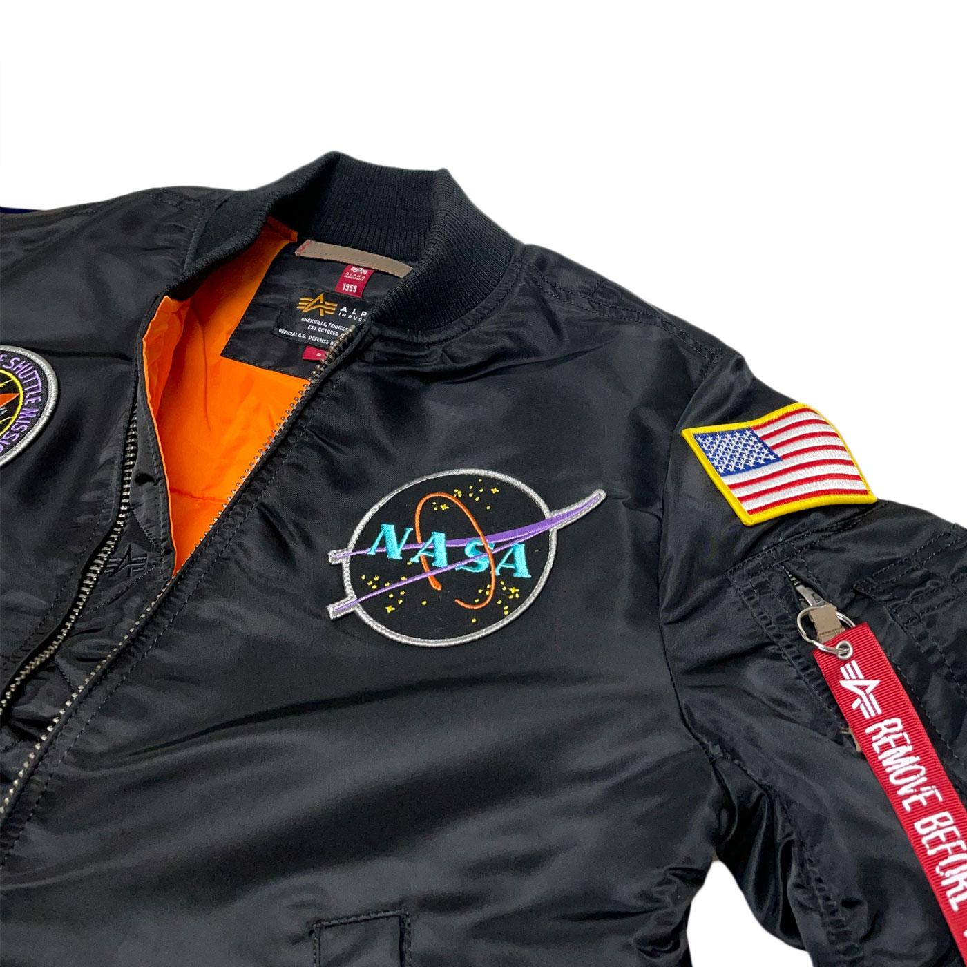 Alpha Industries MA-1 VF NASA Orange Lined Bomber Jacket