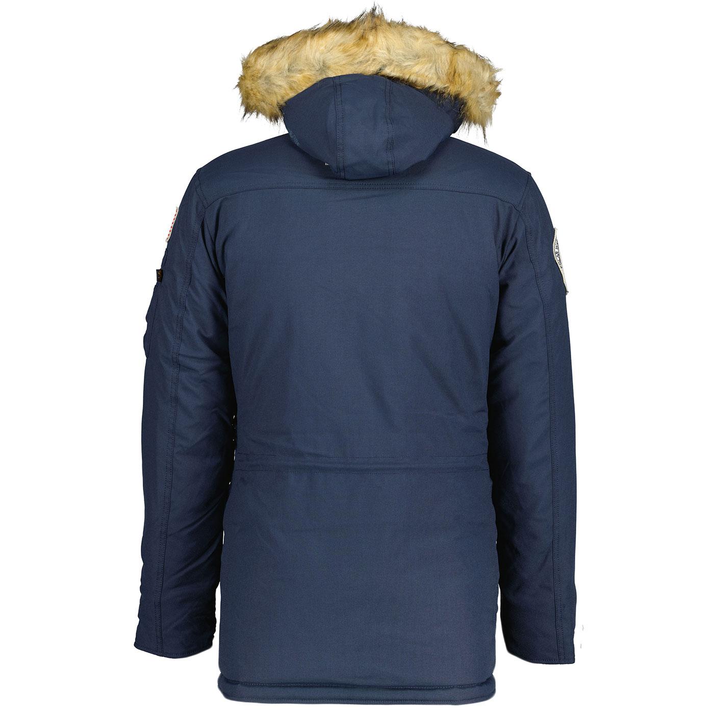 Alpha Industries Polar Parka Jacket Detachable Faux Fur Trim Online ...