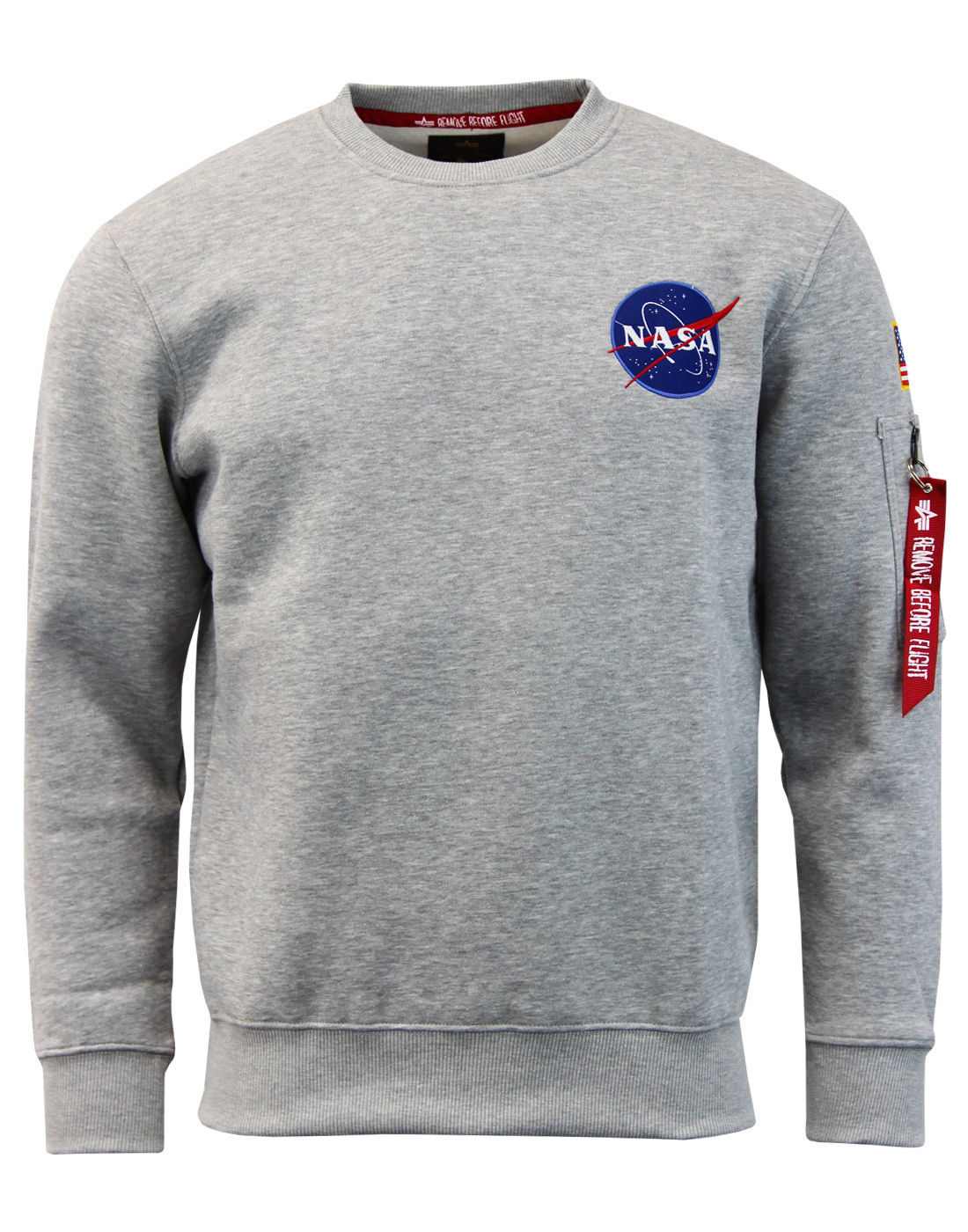 ALPHA INDUSTRIES NASA Space Shuttle Retro 70s Sweatshirt in Grey