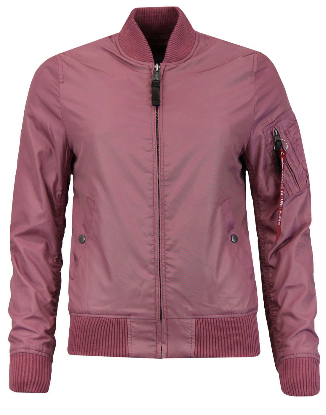 Dusty Pink TT Retro Womens MA1 Jacket INDUSTRIES Mod Bomber ALPHA