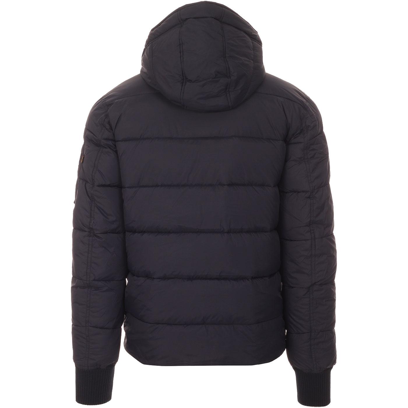 ALPHA INDUSTIRES Retro Hooded Puffer Jacket in Rep. Blue