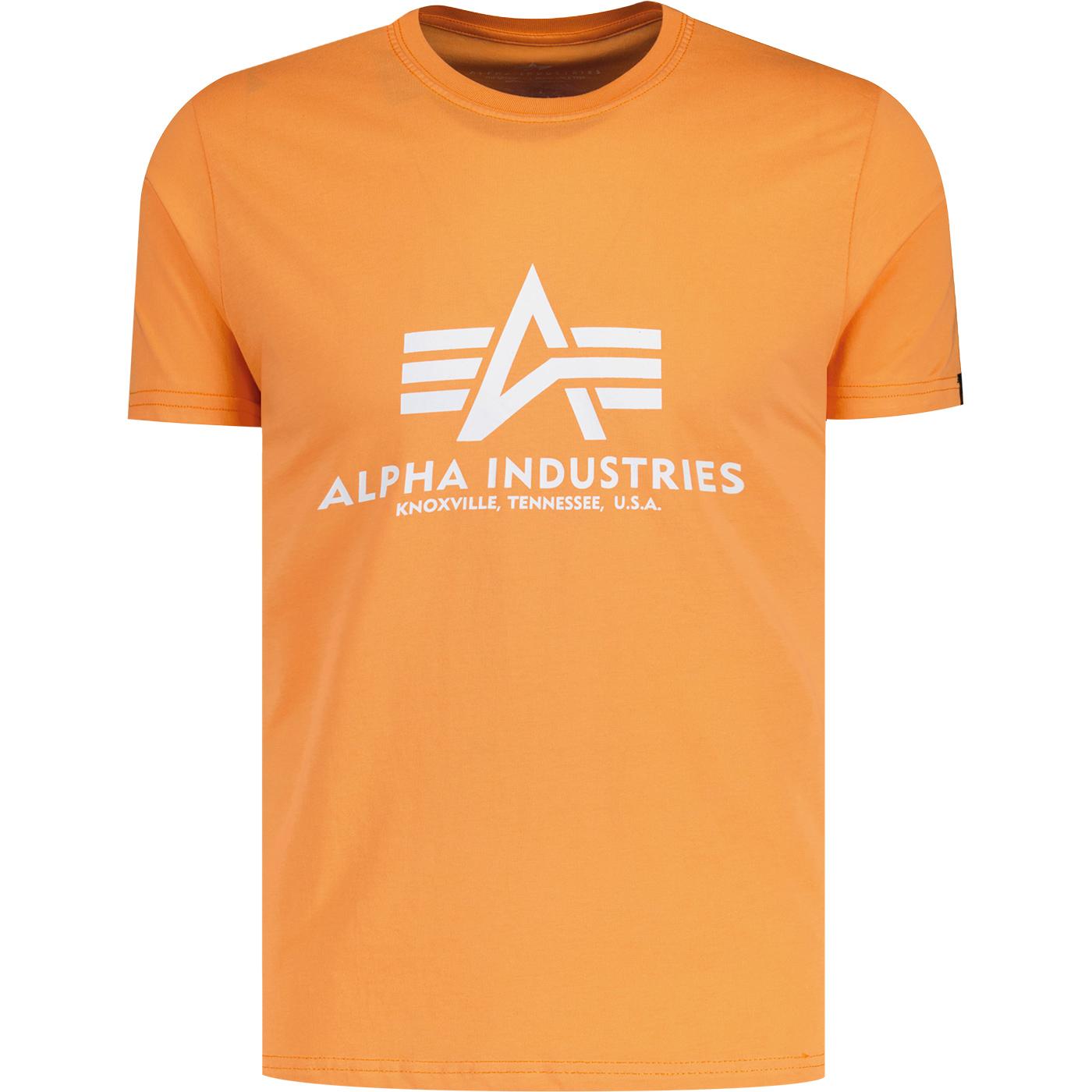 ALPHA INDUSTRIES Retro Logo Crew Tee (Tangerine)